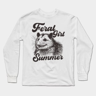 Feral Girl Summer Opossum Long Sleeve T-Shirt